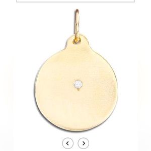 Helen Ficalora 14k gold Disc Charm with Diamond